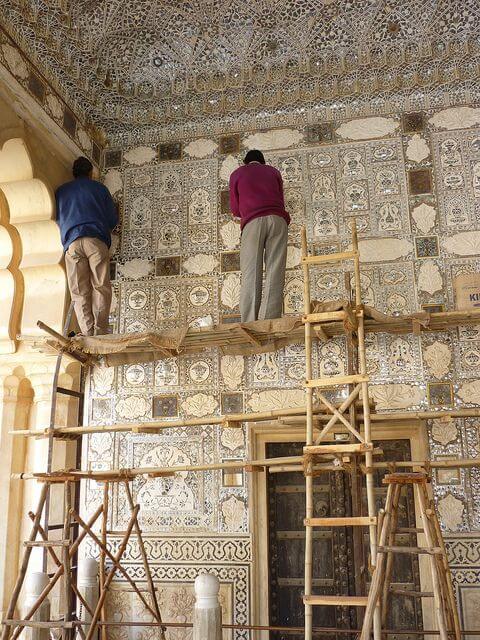 The Amber Fort in Jaipur being restored (Image credit: Flikr)&nbsp;