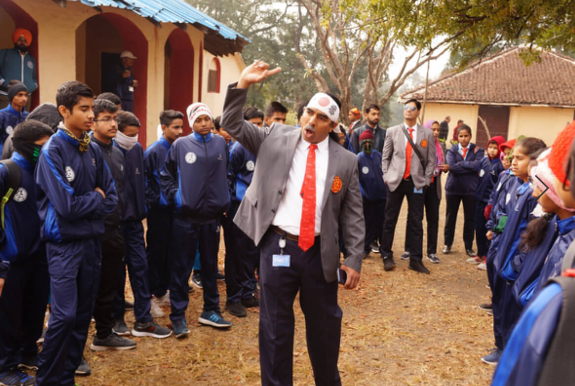 Rajkumar Menaria interacting with students during a training session (Image credit: Rajkumar Menaria Facebook)