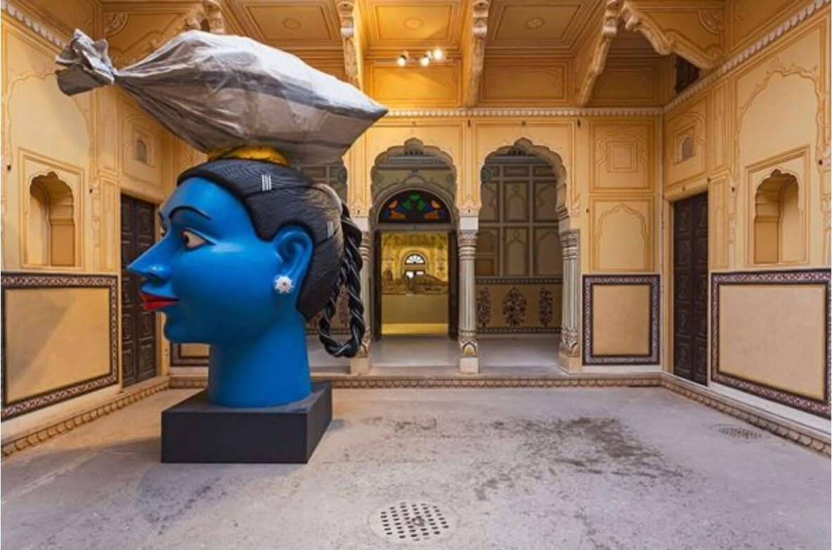 The interiors of the scultpure park in Jaipur (Image credit: 'Migrant' by Ravinder Reddy)