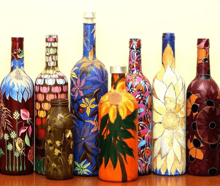 Mugdha enjoys experimenting with colours in her art.