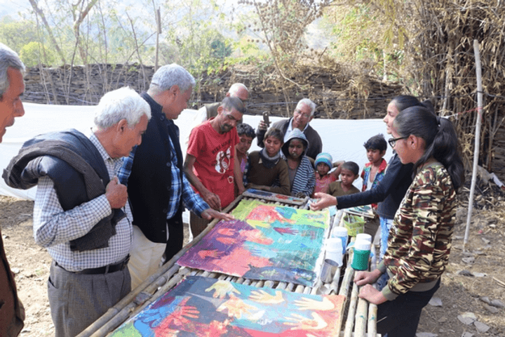 Painting workshop for the artists at Art Junction Udaipur (Image credit: Art Junction Udaipur Wordpress)