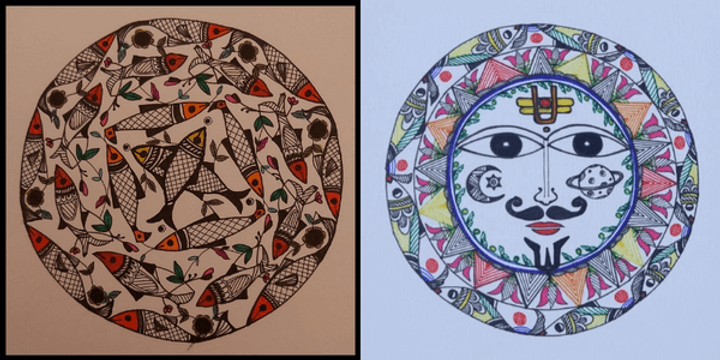 Mandala art made by Mugdha.
