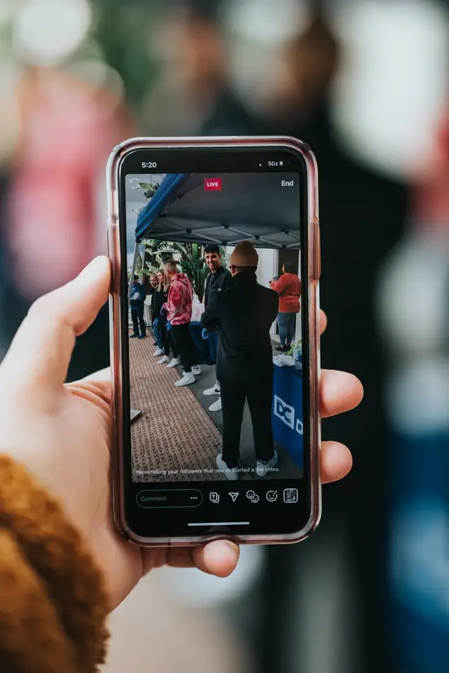 Representational image of a Facebook Live streaming in progress (Image credit: Unsplash)