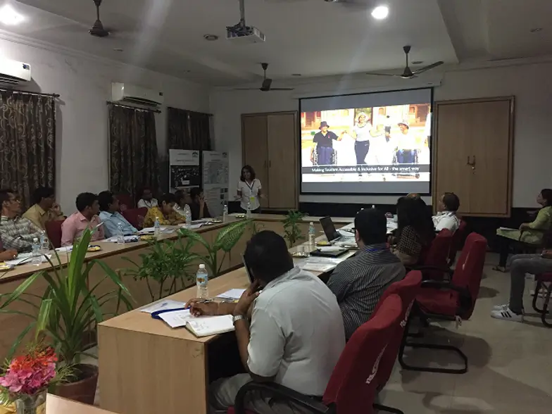 Neha Arora, Founder, Planet Abled presenting the case for Making Tourism Accessible and Inclusive for All during the NCPEDP roundtable in Udaipur (Image credit: NCPEDP)