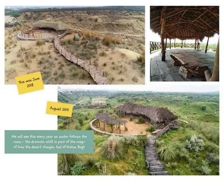 The viewing deck at Kishan Bagh after restoration. Image credit: The Making of Kishanbagh Facebook page