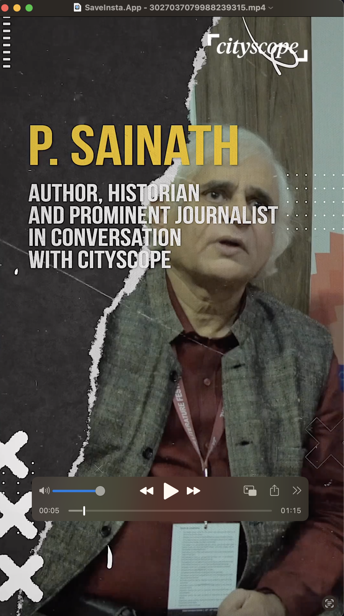 P Sainath In Conversation With Cityscope