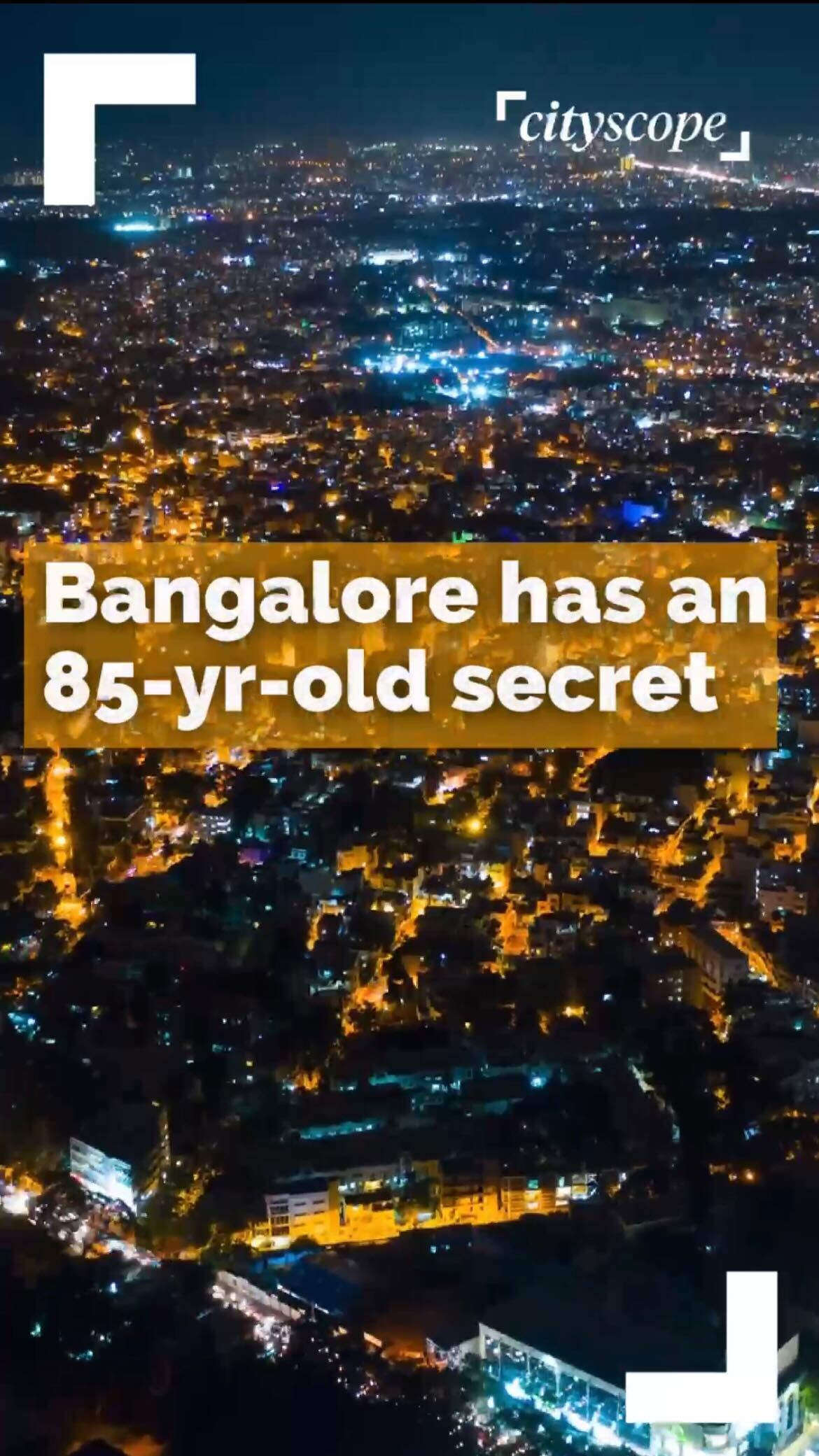 Bangalore has an 85 year old secret